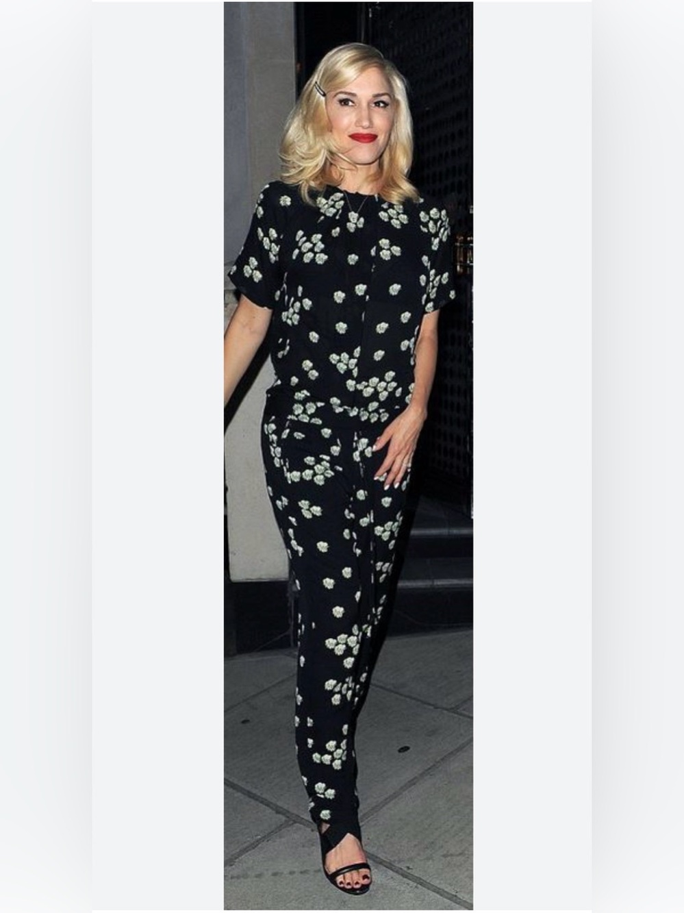 A.L.C Collins Black w/ Floral 2 Piece Set